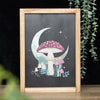 Mystical Forest Mushrooms Framed Wall Print