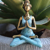 Large Hand-Crafted Meditating Yoga Woman Statues 27cm