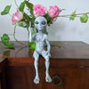 Rude Middle Finger Grey Alien Statue Shelf Sitter 10"