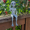 Rude Middle Finger Grey Alien Statue Shelf Sitter 10"