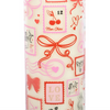 With Love Postage Stamp Print Sparkling Rose Tube Candle