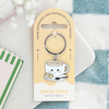 Happy Kawaii Coffee Latte Enamel Keyring