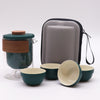 Portable Mountain Sage Green & Glass Infuser Teapot & Cup Set - Travel Pack