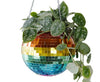 Rainbow Colour Disco Ball Hanging Planter - (8in)