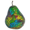 Rainbow Mosaic Glass Pear Ornament