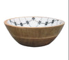 2x Lacquered Wooden Bowl Set