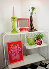 Hot Pink Vintage Retro TV Wall Mirror