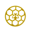 Yellow Honeycomb Beehive Coaster Set