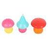 Quirky Set of 3 Multicoloured Mushroom Shaped Candles