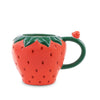 Red Strawberry Shape Ceramic Mug / Vase