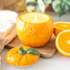 Orange Shaped Candle Pot with Lid