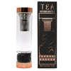 Crystal Glass Tea Infuser Bottles with Copper Gold Lid
