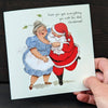 Naughty Santa Funny Christmas Greeting Card