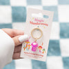 Magic Mushroom Aura Crystal Mushroom Keyrings - 3 Colours