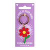 Be Kind to Your Mind Red Flower Keyring