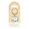 Happy Kawaii Coffee Latte Enamel Keyring