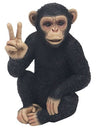 Peace Sign Cheeky Monkey Figurine