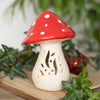 Red & White Mushroom Shape Tealight Candle Holder