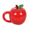 Red Apple Shaped Lidded Mug