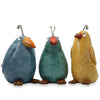 Crazy Bird Indoor/Outdoors Sculptures - Blue or Yellow