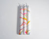 White Rainbow Unicorn Marble Swirl Taper Candles