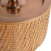 Rattan Dusky Gold Ice Bucket with Lid