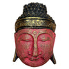 Buddha Head Wall Plaques - Red/Blue/Green