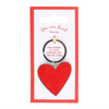 'You Are Loved' Red Heart Keyring
