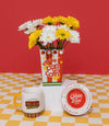 Classic Retro Cinema Popcorn Bucket Flower Vase