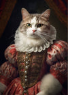 Regal Cat Portrait A4 Poster Print