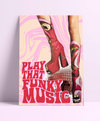 Play That Funky Music Retro Disco Wall Print A4