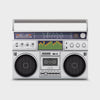 Retro Silver Ghetto Blaster Lunch Box