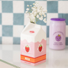 Retro Strawberry Milk Carton Flower Vase
