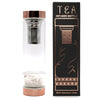 Crystal Glass Tea Infuser Bottles with Copper Gold Lid