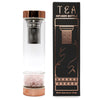 Crystal Glass Tea Infuser Bottles with Copper Gold Lid