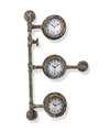 Large Rusty Industrial Steam Gauge Triple Wall Clock