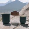 Portable Mountain Sage Green & Glass Infuser Teapot & Cup Set - Travel Pack