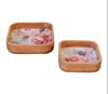 Pink Floral Square Bowl Set of 2
