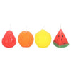 Tropical Fruit Shaped Candles Set of 4