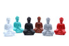 Set of 6 Multi-Coloured Mini Meditating Buddha Statues