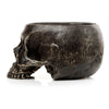 Dark Resin Indoor or Outdoor Skull Planter