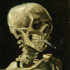 Skull of a Skeleton with Burning Cigarette - Van Gogh Greetings Card 14x14cm