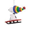 Snoopy On Sled Hanging Ornament
