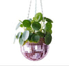 Disco Ball Hanging Planter - Pink (6in)