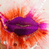 Purple & Gold Glitter Sexy Lips Kiss Bath Bomb