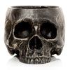 Dark Resin Indoor or Outdoor Skull Planter
