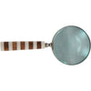 Stripe White & Brass Magnifying Glass
