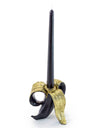 Banana Peel Antique Gold or Black/Gold Banana Candle Holders