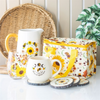 Summer Blossom Bee Print Stemless Glass