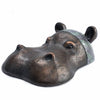 Ornamental Sunken Hippo Head Sculptures